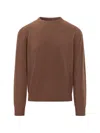 K-way Fragan Fleece-stitch Knit Pullover In Brown