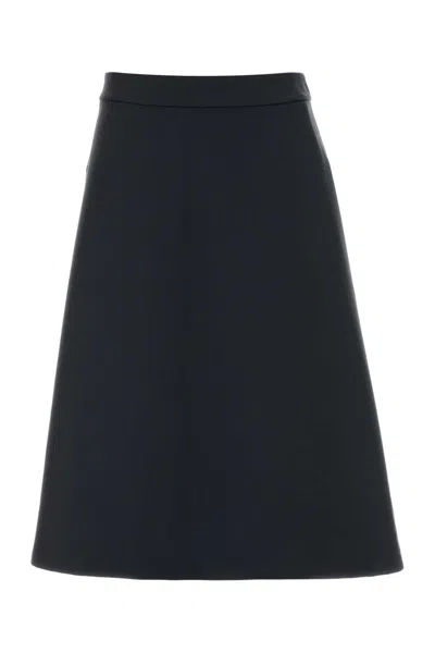 K-way Graphite Tech Wool & Nylon Blend Sherry Mini Skirt In Grey