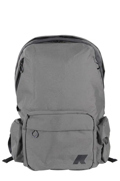 K-way Green Anais Two-way Zip Nylon Backpack In Grey