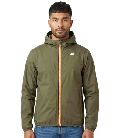 K-way Green Logo Hood Jacket
