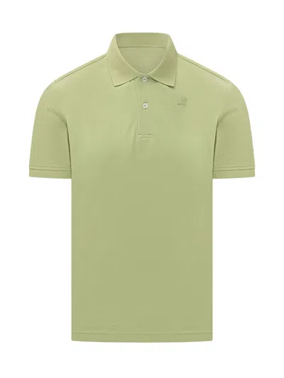 K-way Green Logo Shirt Collar Polo