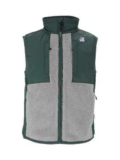 K-way Green Recycled Nylon Vital 4.0 Orsetto Fleece Vest