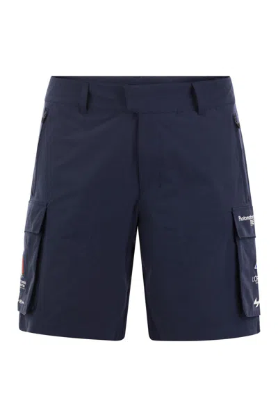 K-way Greges Orient Express - Cargo Bermuda Shorts In Blue