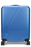 K-way Debossed-logo Suitcase In Blue