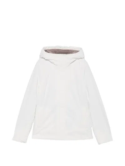 K-way Hooded Faux-fur-lined Jacket In 화이트