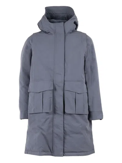 K-way Hooded Flap-pocket Jacket In Grey