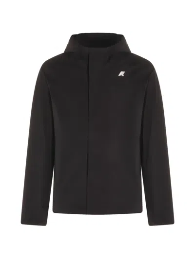 K-way Hooded Jacket In Black