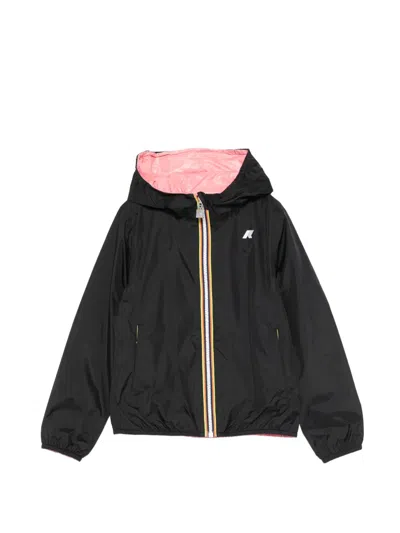 K-way Kids' Hooded Jacket In Black