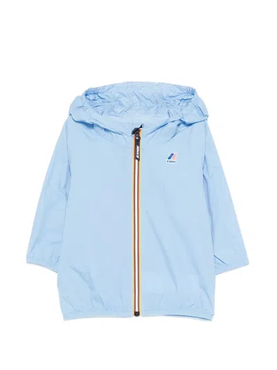 K-way Babies' Hooded Jacket In Blue