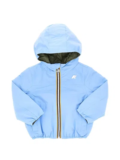 K-way Kids' Hooded Jacket In Blue