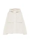 K-way Hooded Jacket In White