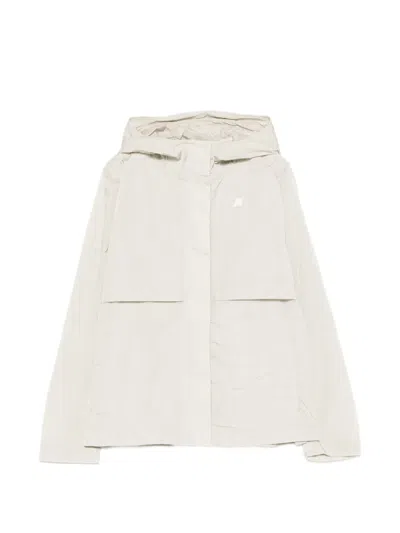 K-way Hooded Jacket In White