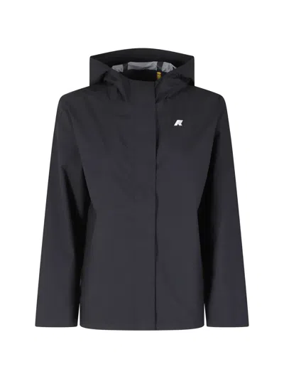K-way Hooded Logo-patch Jacket In Multi