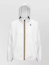 K-way Hooded Packable Jacket Adjustable Drawstring Hood In White