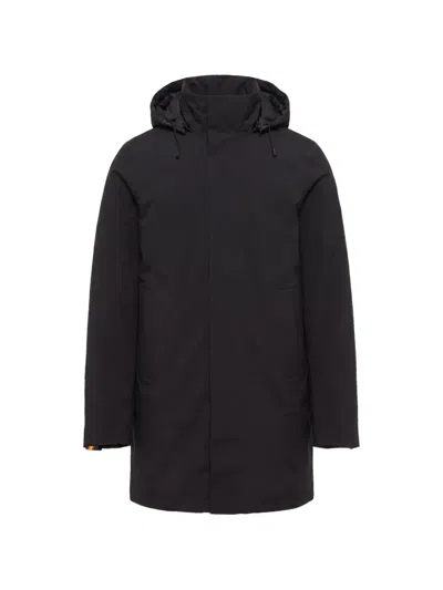 K-way Hooded Padded Coat In Black