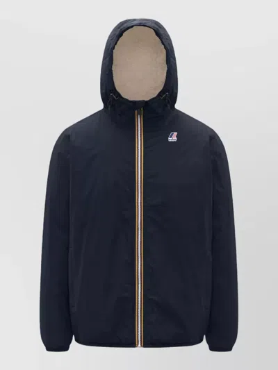 K-way Hooded Puffer Parka Coat In Blue