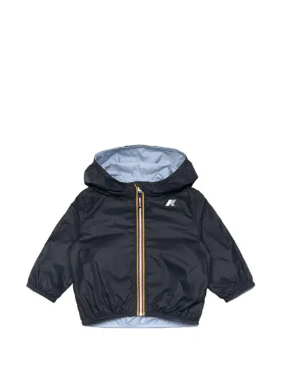 K-way Kids' Hooded Zip-up Jacket In Blue