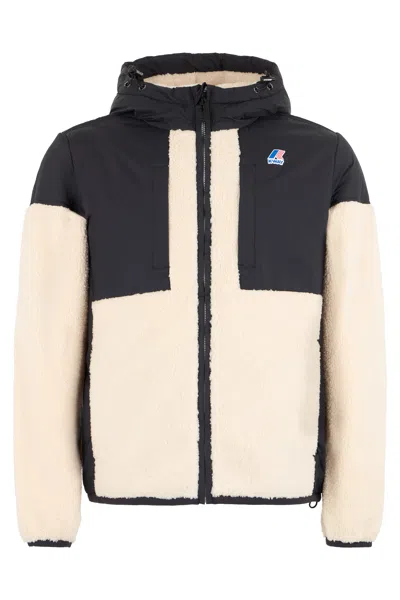K-way Hoodie Jacket Mini Teddy In Neutral