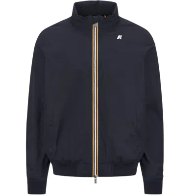 Kway Hoodie Man  - Amaury Stretch Nylon Jersey - Blue