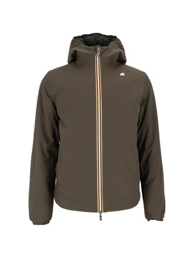 K-way Jack Hooded Jacket In Brown
