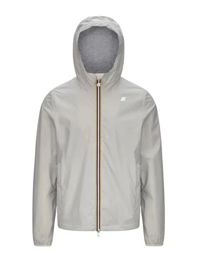 K-way Jack Jersey Jacket With Hood Men In Beige