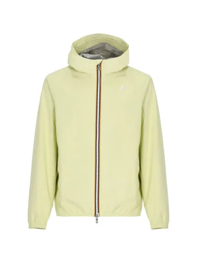 K-way Jack Logo-print Hooded Coat In Yellow