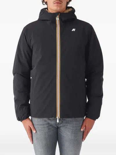 K-way Jack Reversible Hooded Jacket In Black
