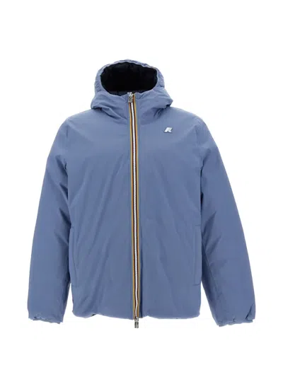K-way Jack Reversible Hooded Jacket In Blue