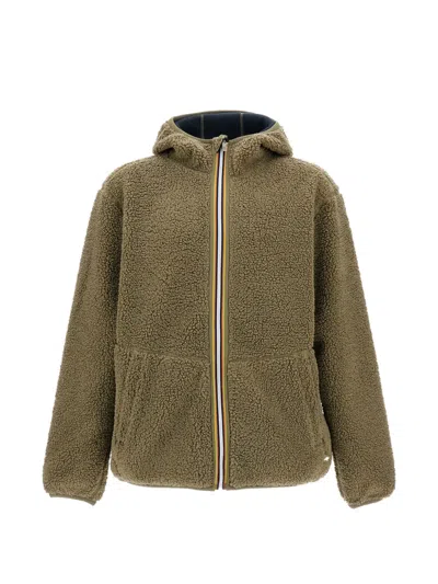K-way Jack Reversible Hooded Jacket In Brown