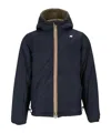 K-way Jack St Warm Double Corto Short Padded Jacket In Blue
