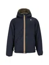 K-way Jack St Warm Double Corto Short Padded Jacket In Blue