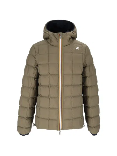 K-way Jack St Thermo Reversible Hooded Jacket In Brown