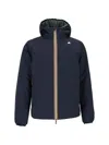 K-way Jack St Warm Double Corto Short Padded Jacket In Blue