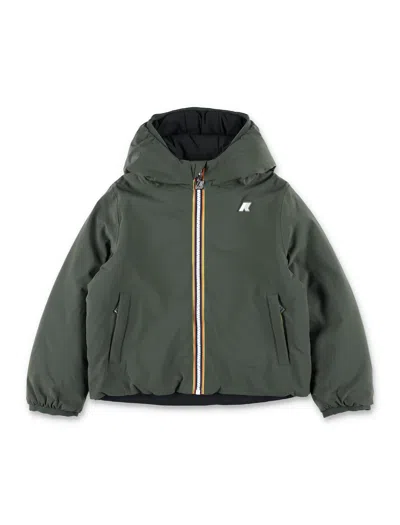 K-way Jack St Warm Reversible Jacket For Kids In Green