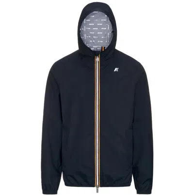K-way Jack Stretch Dot Hooded Jacket In Blue