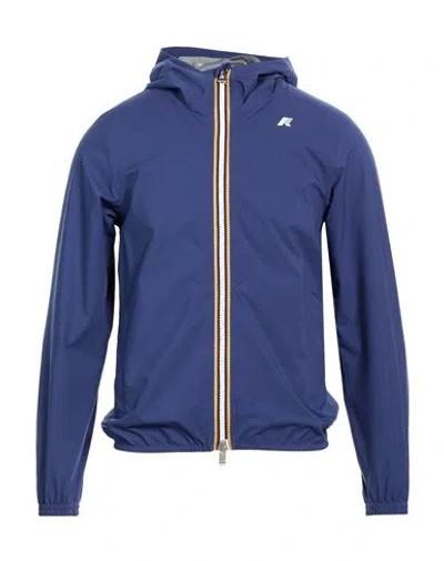 K-WAY K-WAY JACK STRETCH DOT MAN JACKET BLUE SIZE XXL POLYESTER, POLYURETHANE