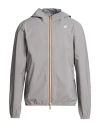 K-way Jack Stretch Dot Man Jacket Grey Size Xxl Polyester, Polyurethane In Gray