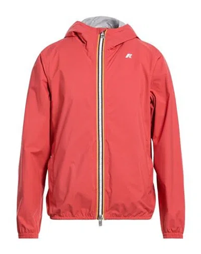K-way Jack Stretch Dot Man Jacket Tomato Red Size Xxl Polyester, Polyurethane