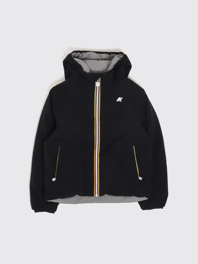 K-way Jacket Kids Color Black In Pink
