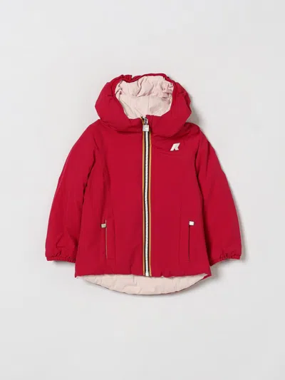 K-way Jacket Kids Color Fuchsia In Red