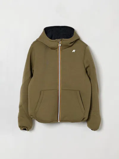 K-way Jacket Kids Color Military In Green