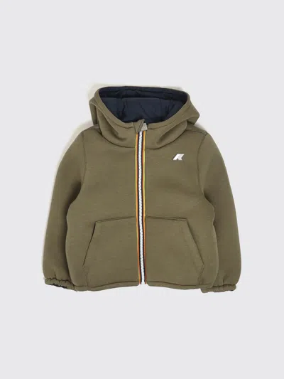 K-way Jacket Kids Color Military In Green