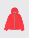 K-way Kids Zip-up Hooded Jacket In Red