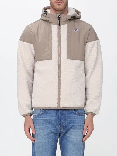 K-way Jacket Men Color Beige In White