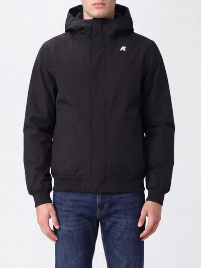 K-way Jacket Men Color Blue In Black