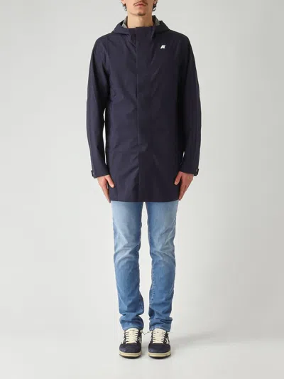 K-way Jacket Men Color Navy In Blue