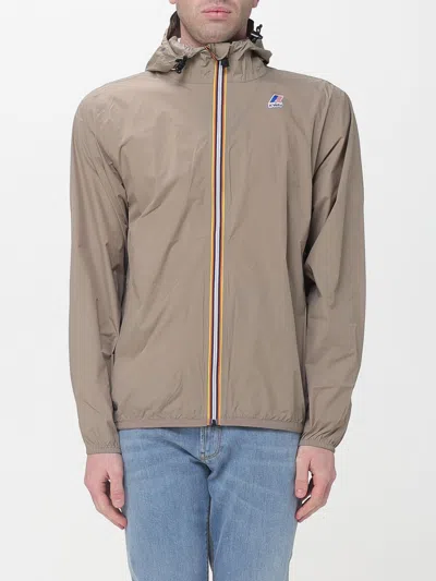 K-way Jacket  Men Color Beige In Brown