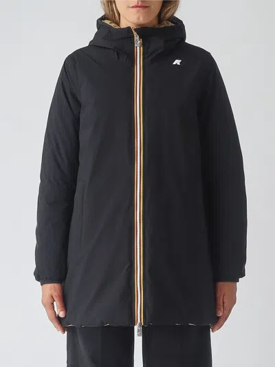 K-way Jacket Woman Color Beige In Black