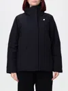 K-way Black Rose Stretch 2l Waterproof Windproof Polyester Jacket In Black
