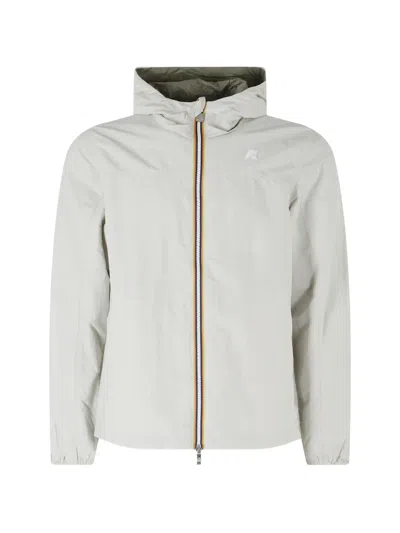 K-way Jacko Bonded Reversible Hooded Jacket In White